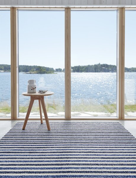 Pappelina Koberec TEO Denim/Dark Blue/Vanilla – modrý, veľkosť koberca 230 x 320 cm