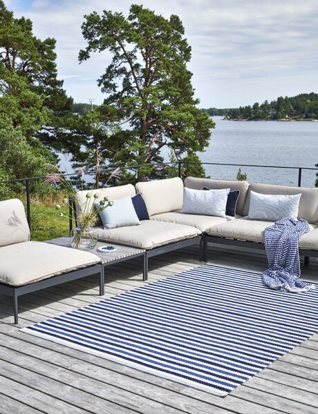 Pappelina Koberec TEO Denim/Dark Blue/Vanilla – modrý, veľkosť koberca 230 x 320 cm