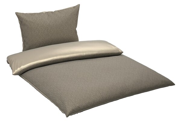 OBOJSTRANNÁ POSTEĽNÁ BIELIZEŇ, satén, taupe, 140/200 cm Bio:Vio - Obliečky & plachty