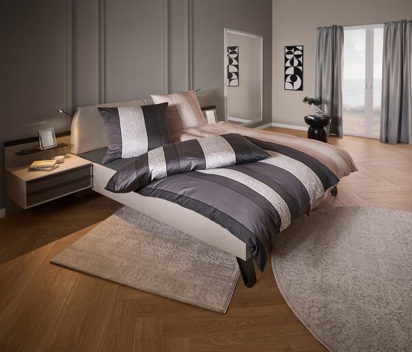 POSTEĽNÁ BIELIZEŇ, satén, antracitová, 135/200 cm Dieter Knoll - Online Only bytové doplnky, Online Only
