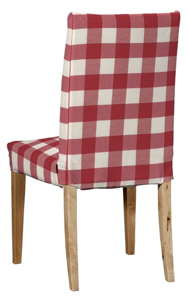 Návlek na stoličku Henriksdal (krátky) farba produktu červená látka vzorované