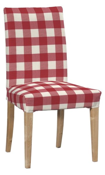 Návlek na stoličku Henriksdal (krátky) farba produktu červená látka vzorované