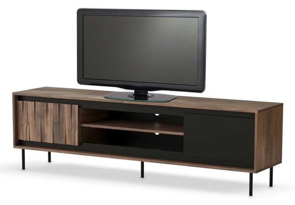 TV stolík Stuga, orech / čierna