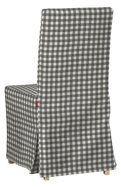 Návlek na stoličku Henriksdal (dlhý) farba produktu sivá látka vzorované