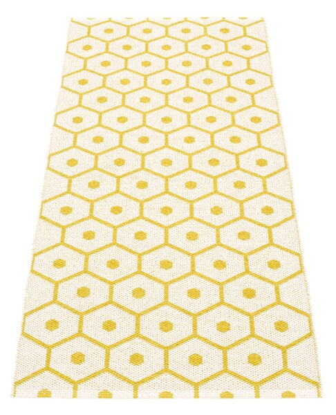 Pappelina Koberec HONEY Mustard/Vanilla – horčicový, veľkosť koberca 180 x 260 cm