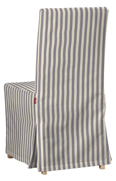 Návlek na stoličku Henriksdal (dlhý) farba produktu tmavomodrá látka vzorované