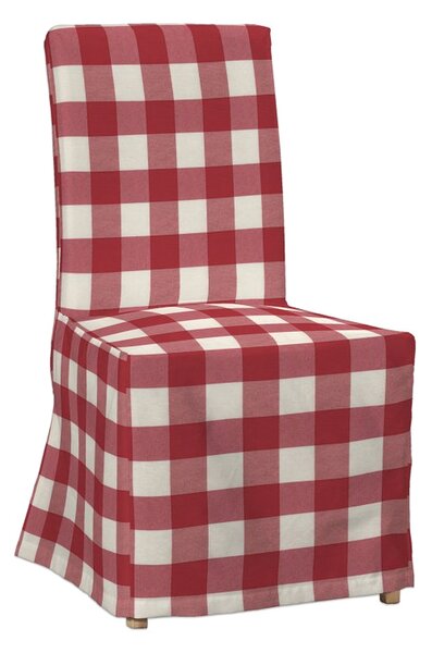 Návlek na stoličku Henriksdal (dlhý) farba produktu červená látka vzorované