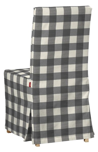 Návlek na stoličku Henriksdal (dlhý) farba produktu sivá látka vzorované