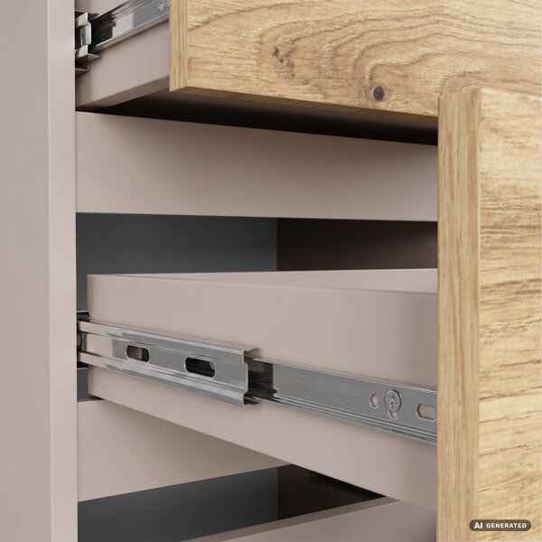 Ak furniture Komoda CL4 40 cm kašmír/dub Artisan