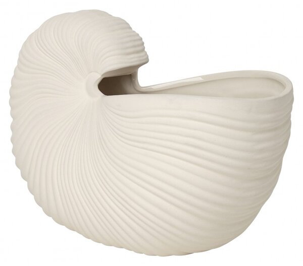 Ferm Living Váza v tvare mušle Shell Pot – Off-white