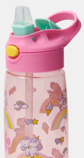 Sinsay - Fľaša na vodu s rúčkou a slamkou Hello Kitty - viacfarebná