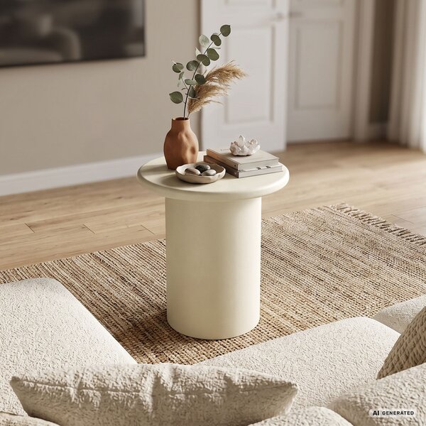 Ak furniture Odkládací stolek Mono 30 cm krémový