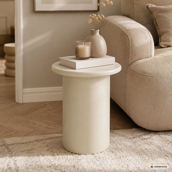 Ak furniture Odkládací stolek Mono 30 cm krémový