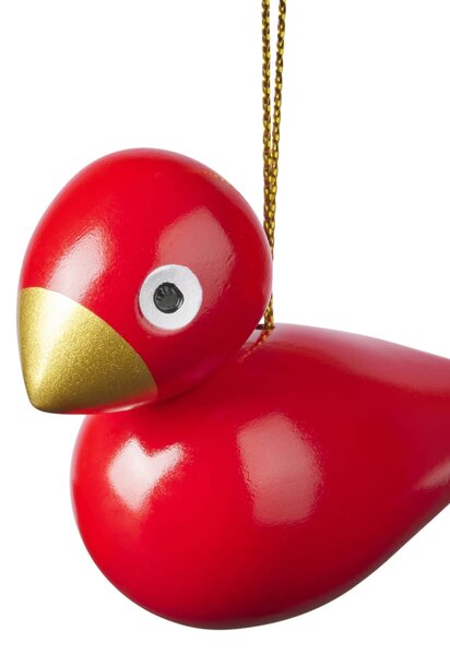 Drevené vianočné ozdoby Birds Red Green – sada 2 ks