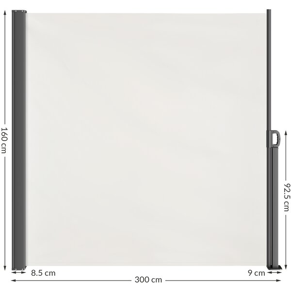 Bočná markíza Nosara 160x300 cm - krémová