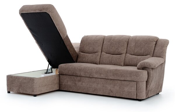Rohová sedacia súprava Belluno Mini ľavá - Hnedá látka Forever 63