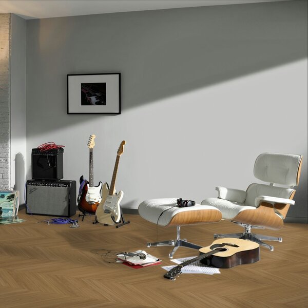 Vinyl Parador Trendtime 10 Chevron Dub Oxford karamelovo hnedý štruktúra M4V, 1750867, 488x118x2,5mm