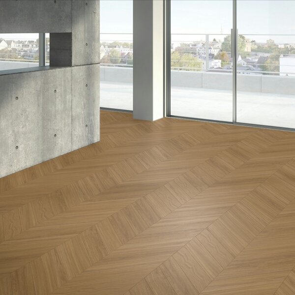Vinyl Parador Trendtime 10 Chevron Dub Oxford karamelovo hnedý štruktúra M4V, 1750867, 488x118x2,5mm