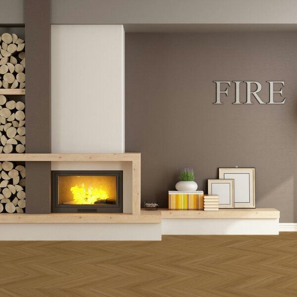 Vinyl Parador Trendtime 10 Chevron Dub Oxford karamelovo hnedý štruktúra M4V, 1750867, 488x118x2,5mm