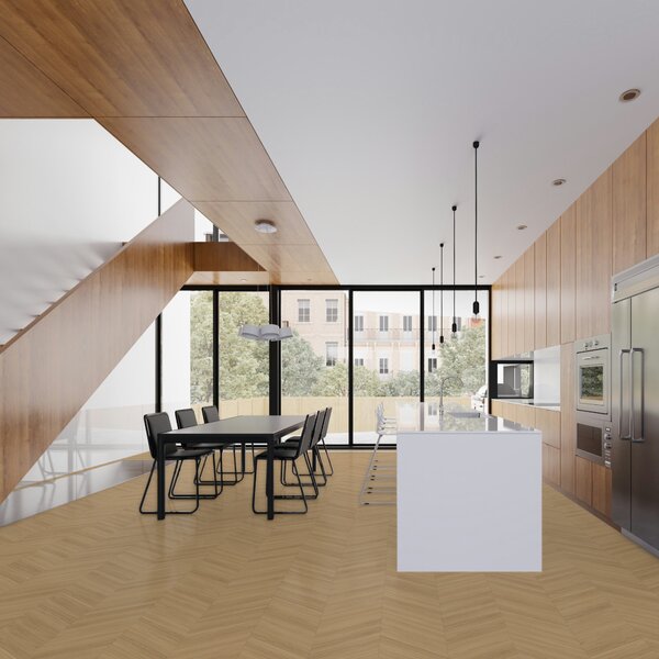 Vinyl Parador Trendtime 10 Chevron Dub Oxford prírodný štruktúra M4V, 1750868, 488x118x2,5mm