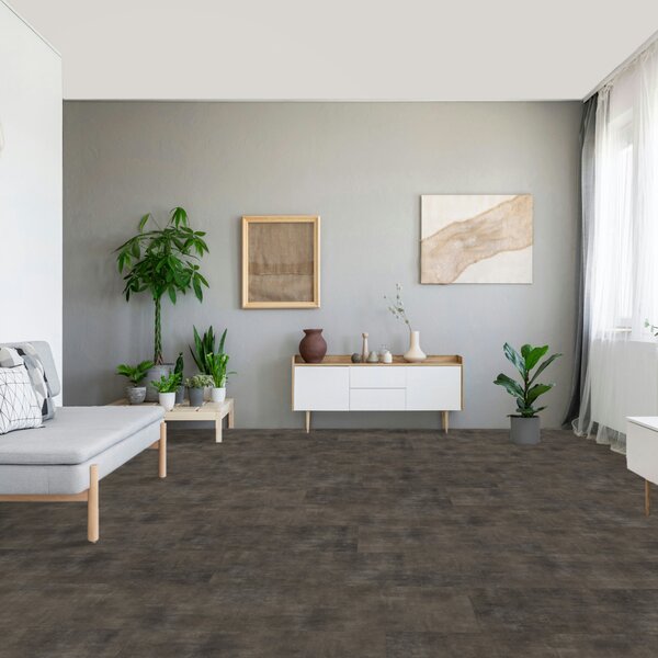 Vinyl Parador Trendtime 5 Minerál čierny minerálna štruktúra nadrozmerná dlažba 4V, 1750854, 914,4x457,2x2,5mm