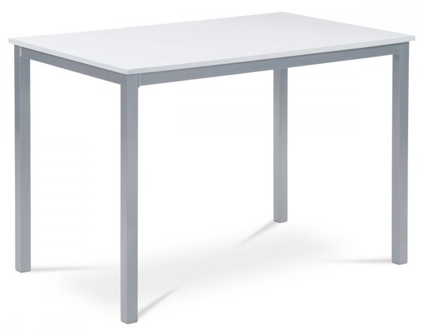 Jídelní stůl 110x70 cm, MDF bílá / šedý lak GDT-202 WT Autronic