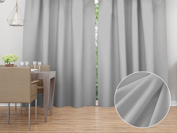 Biante Zamatový záves Velvet Prémium SVP-027 Svetlo sivý - šírka 135 cm 135x140 cm