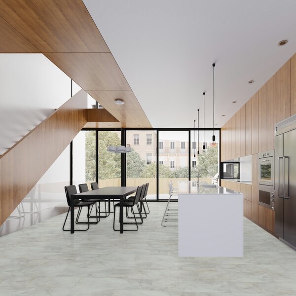 Vinyl Parador Trendtime 5 Mramor Abbey biely minerálna štruktúra nadrozmerná dlažba 4V, 1750859, 914,4x457,2x2,5mm