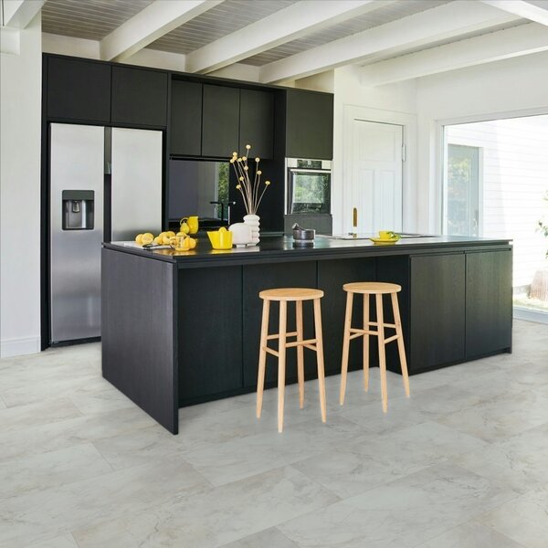 Vinyl Parador Trendtime 5 Mramor Abbey biely minerálna štruktúra nadrozmerná dlažba 4V, 1750859, 914,4x457,2x2,5mm