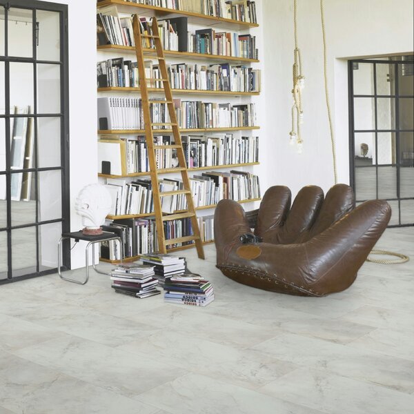 Vinyl Parador Trendtime 5 Mramor Abbey biely minerálna štruktúra nadrozmerná dlažba 4V, 1750859, 914,4x457,2x2,5mm
