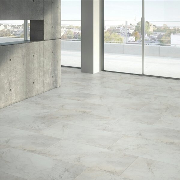 Vinyl Parador Trendtime 5 Mramor Abbey biely minerálna štruktúra nadrozmerná dlažba 4V, 1750859, 914,4x457,2x2,5mm