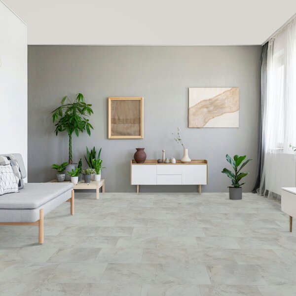 Vinyl Parador Trendtime 5 Mramor Abbey biely minerálna štruktúra dlažba 4V, 1750862, 457,2,4x457,2x2,5mm