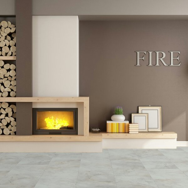 Vinyl Parador Trendtime 5 Mramor Abbey biely minerálna štruktúra dlažba 4V, 1750862, 457,2,4x457,2x2,5mm