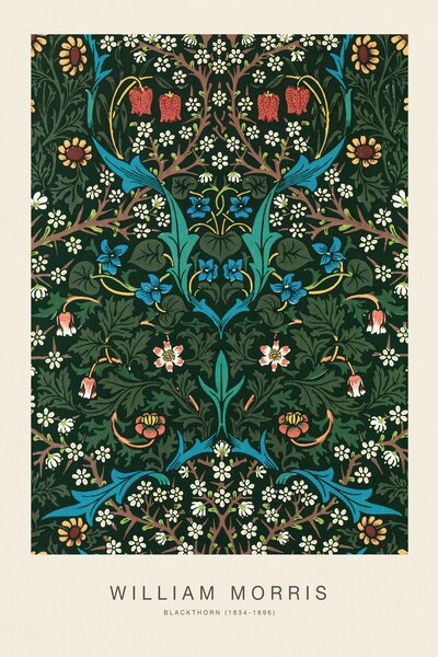 Umelecká tlač Blackthorn (Special Edition Classic Vintage Pattern) - William Morris, (26.7 x 40 cm)