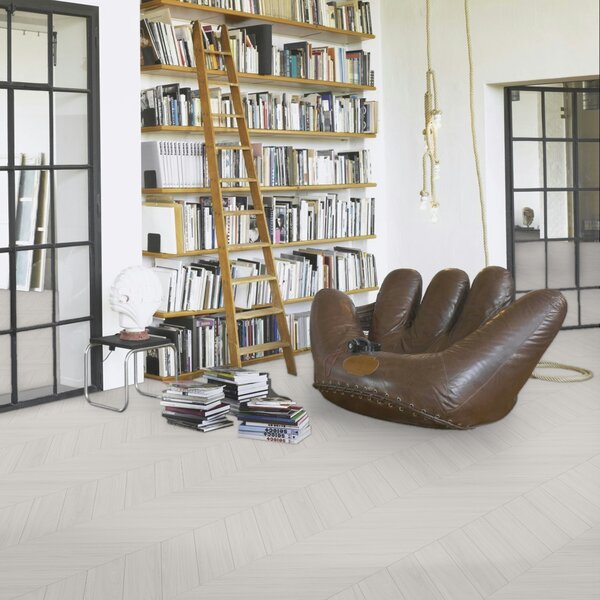 Vinyl Parador Trendtime 10 Chevron Dub Oxford biely matná štruktúra M4V, 1750865, 488x118x2,5mm