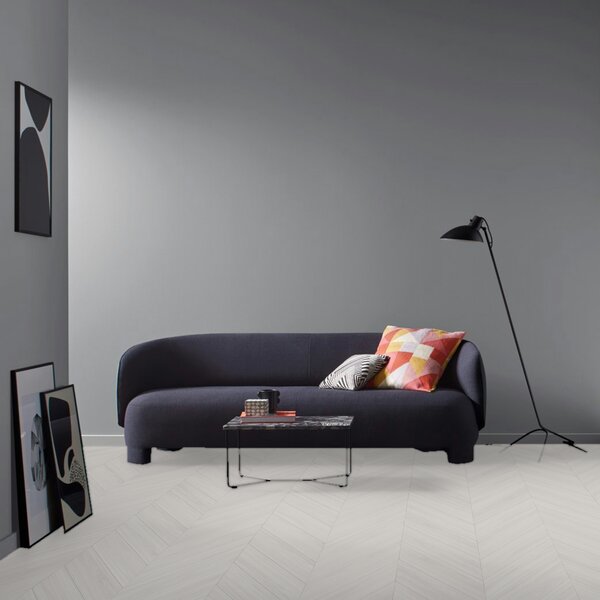 Vinyl Parador Trendtime 10 Chevron Dub Oxford biely matná štruktúra M4V, 1750865, 488x118x2,5mm