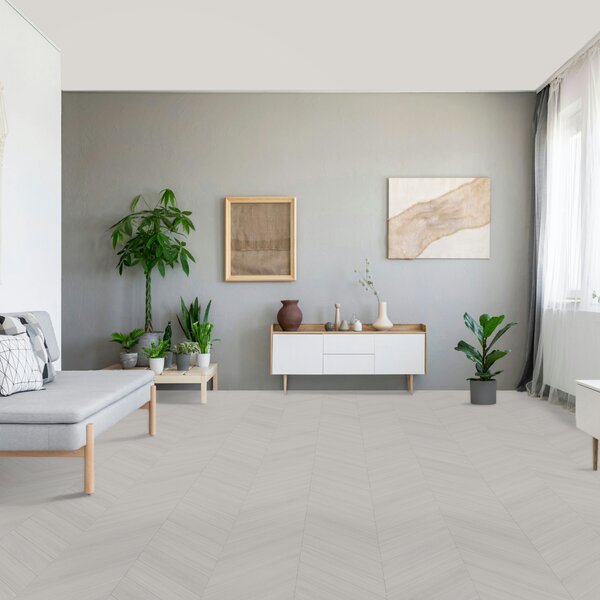 Vinyl Parador Trendtime 10 Chevron Dub Oxford biely matná štruktúra M4V, 1750865, 488x118x2,5mm