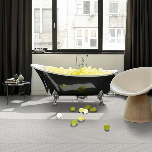 Vinyl Parador Trendtime 10 Chevron Dub Oxford biely matná štruktúra M4V, 1750865, 488x118x2,5mm