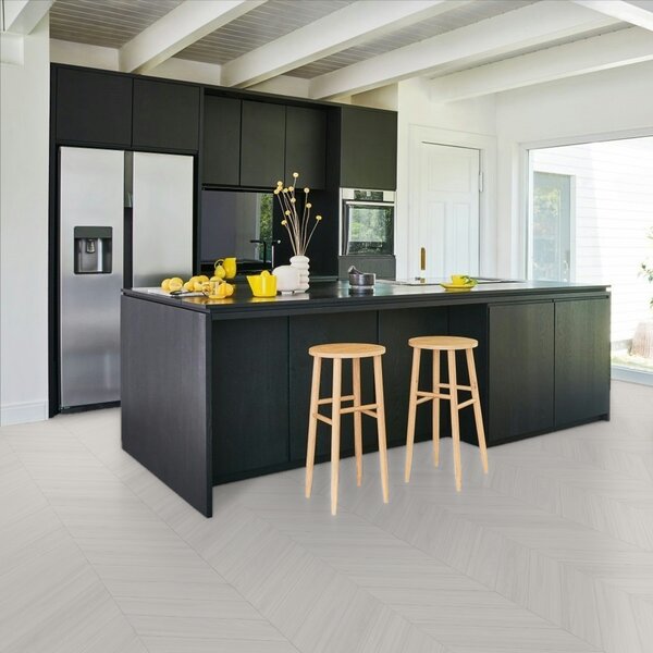 Vinyl Parador Trendtime 10 Chevron Dub Oxford biely matná štruktúra M4V, 1750865, 488x118x2,5mm