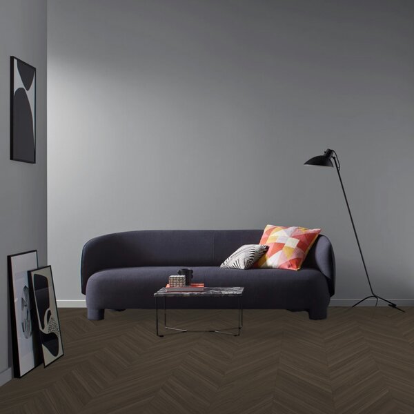 Vinyl Parador Trendtime 10 Chevron Dub Oxford tmavo hnedý štruktúra M4V, 1750866, 488x118x2,5mm