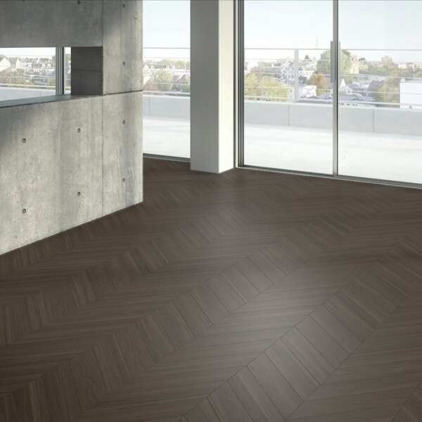 Vinyl Parador Trendtime 10 Chevron Dub Oxford tmavo hnedý štruktúra M4V, 1750866, 488x118x2,5mm