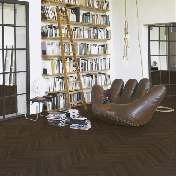 Vinyl Parador Trendtime 10 Chevron Dub Oxford tmavo hnedý štruktúra M4V, 1750866, 488x118x2,5mm