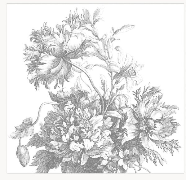 Vliesová tapeta Engraved Flowers