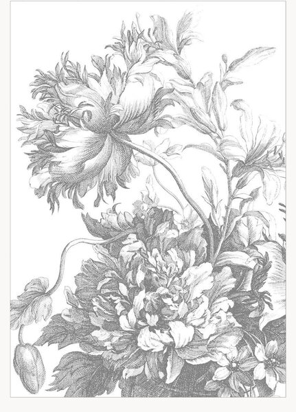 Vliesová tapeta Engraved Flowers