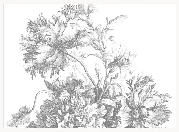 Vliesová tapeta Engraved Flowers