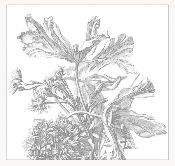 Vliesová tapeta Engraved Flowers