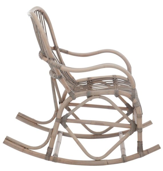 Ratanové hojdacie kreslo Rocking šedé - 98*56*93 cm - J-Line by Jolipa