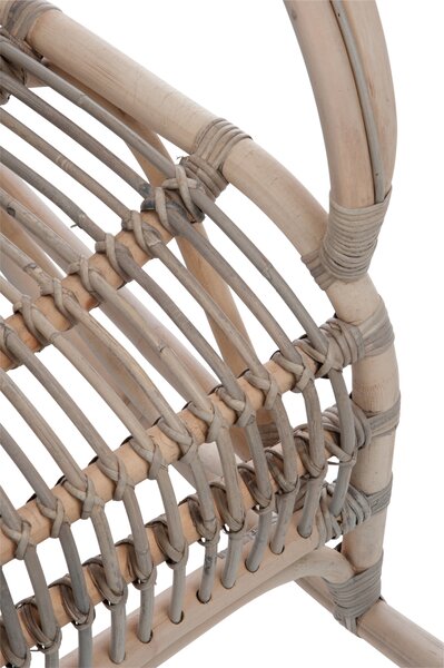 Ratanové hojdacie kreslo Rocking šedé - 98*56*93 cm - J-Line by Jolipa