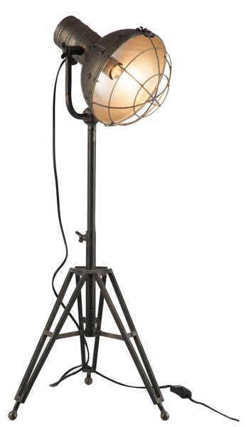 Stojaca lampa guľatá v kovovo šedej farbe - 35 * 30 * 93 cm - J-Line by Jolipa