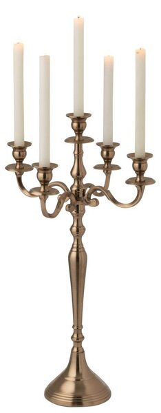Champagne zlatý 5-tich ramenný kovový svietnik Goldmy - Ø 35*63 cm - J-Line by Jolipa